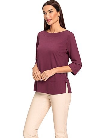 T-shirt à Manches 3/4 élasthanne - Taille Standard - helline