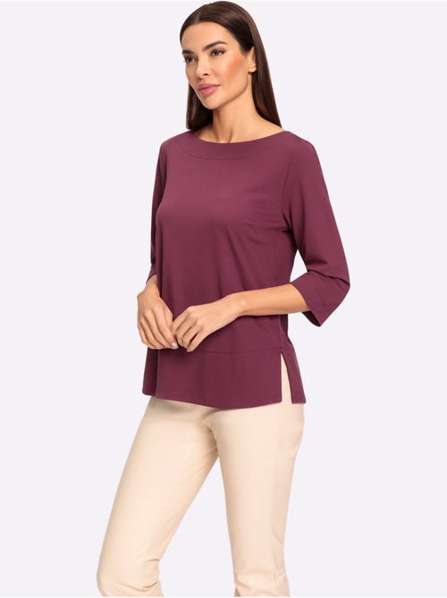 T-shirt à Manches 3/4 élasthanne - Taille Standard - Helline - Kiabi