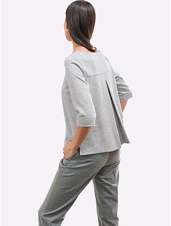 T-shirt à Manches 3/4 élasthanne - Taille Standard - helline