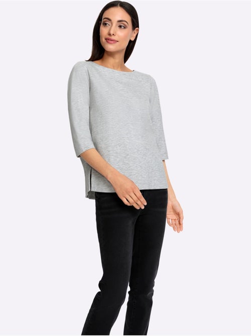 T-shirt à Manches 3/4 élasthanne - Taille Standard - Helline - Kiabi