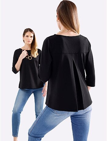 T-shirt à Manches 3/4 élasthanne - Taille Standard - helline