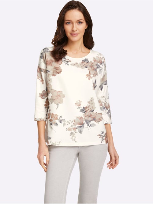 T-shirt à Manches 3/4 Encolure Ronde - Taille Standard - Helline - Kiabi T-shirt à Manches 3/4 Encolure Ronde - Taille Standard - Helline - Kiabi