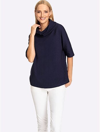 T-shirt à Manches 3/4 Look Ample Tendance - Taille Standard - helline