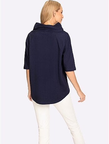 T-shirt à Manches 3/4 Look Ample Tendance - Taille Standard - helline