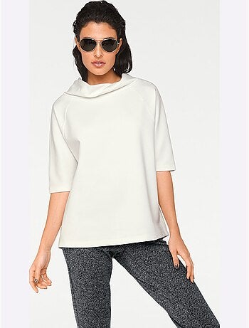 T-shirt à Manches 3/4 Look Ample Tendance - Taille Standard - helline