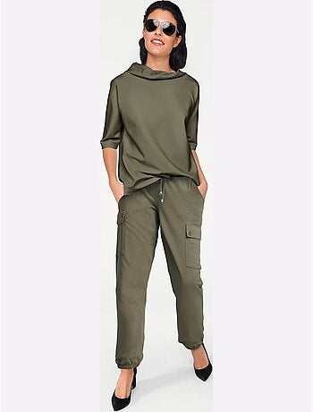 T-shirt à Manches 3/4 Look Ample Tendance - Taille Standard - helline