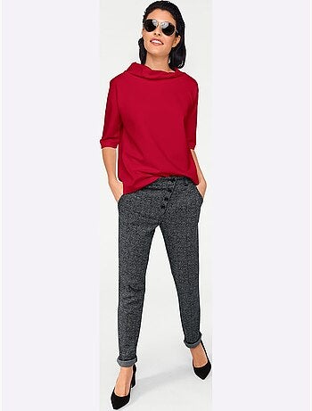 T-shirt à Manches 3/4 Look Ample Tendance - Taille Standard - helline