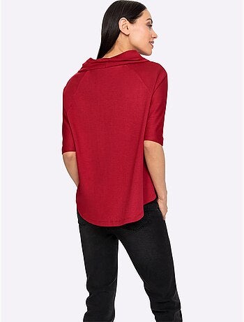 T-shirt à Manches 3/4 Look Ample Tendance - Taille Standard - helline