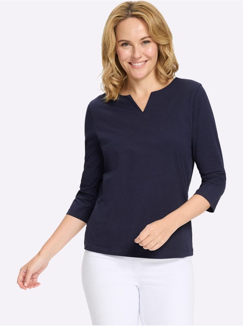 T-shirt à Manches 3/4 Manches 3/4 Mode - Taille Standard - Moda Vilona - Kiabi T-shirt à Manches 3/4 Manches 3/4 Mode - Taille Standard - Moda Vilona - Kiabi