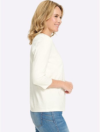 T-shirt à Manches 3/4 Manches 3/4 Mode - Taille Standard - Moda Vilona