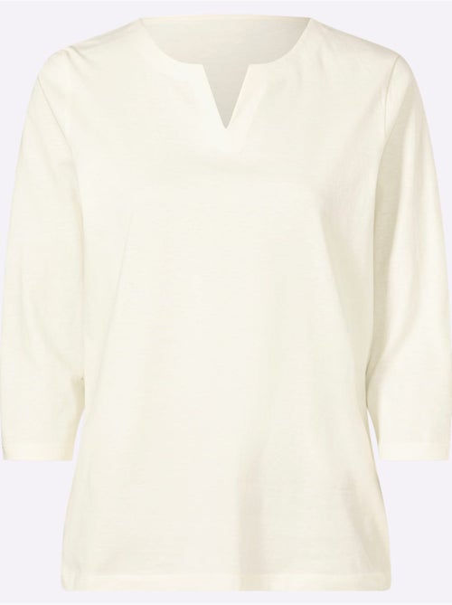 T-shirt à Manches 3/4 Manches 3/4 Mode - Taille Standard - Moda Vilona - Kiabi T-shirt à Manches 3/4 Manches 3/4 Mode - Taille Standard - Moda Vilona - Kiabi