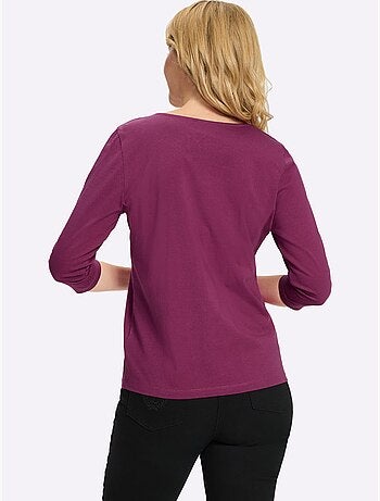 T-shirt à Manches 3/4 Manches 3/4 Mode - Taille Standard - Moda Vilona