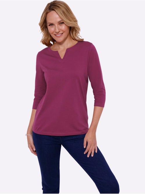 T-shirt à Manches 3/4 Manches 3/4 Mode - Taille Standard - Moda Vilona - Kiabi T-shirt à Manches 3/4 Manches 3/4 Mode - Taille Standard - Moda Vilona - Kiabi