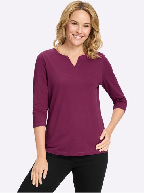 T-shirt à Manches 3/4 Manches 3/4 Mode - Taille Standard - Moda Vilona - Kiabi T-shirt à Manches 3/4 Manches 3/4 Mode - Taille Standard - Moda Vilona - Kiabi