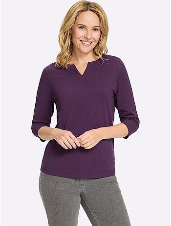 T-shirt à manches 3/4 manches 3/4 mode - taille standard - moda vilona