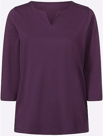 T-shirt à manches 3/4 manches 3/4 mode - taille standard - moda vilona