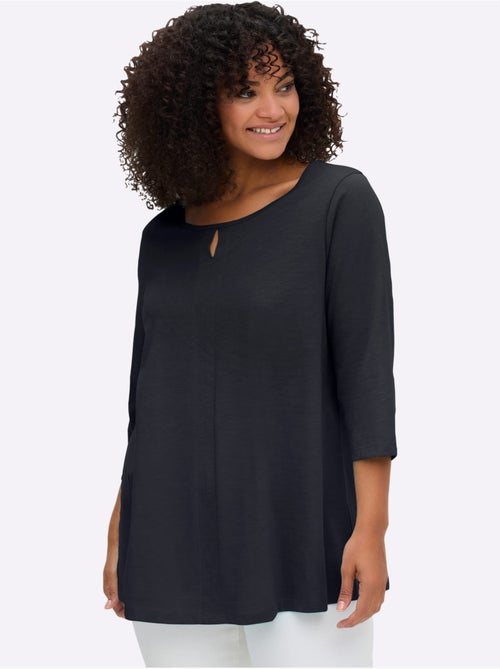 T-shirt à Manches 3/4 Manches 3/4 Mode - Taille Standard - Sheego - Kiabi