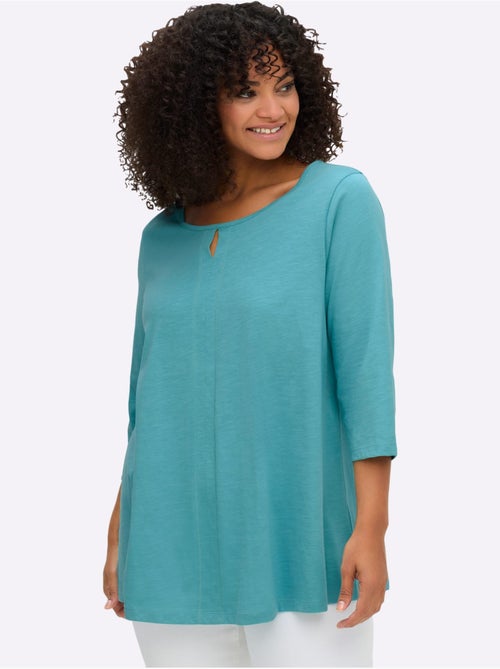 T-shirt à Manches 3/4 Manches 3/4 Mode - Taille Standard - Sheego - Kiabi
