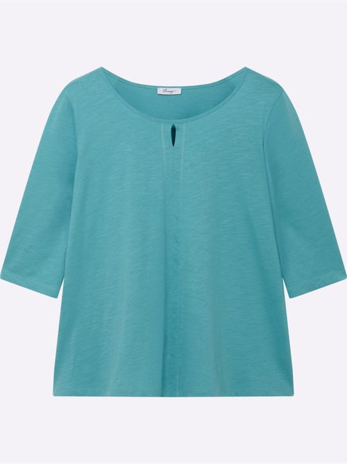T-shirt à Manches 3/4 Manches 3/4 Mode - Taille Standard - Sheego - Kiabi