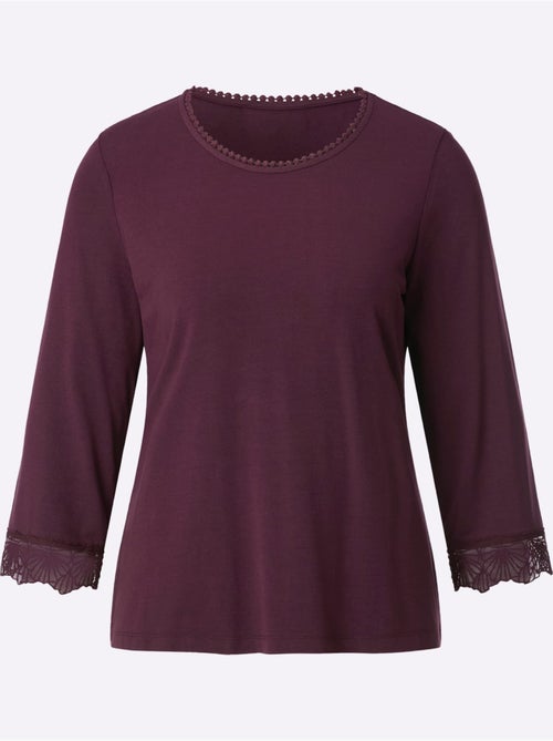 T-shirt à manches 3/4 modal (tencel) - taille standard - helline - Kiabi T-shirt à manches 3/4 modal (tencel) - taille standard - helline - Kiabi