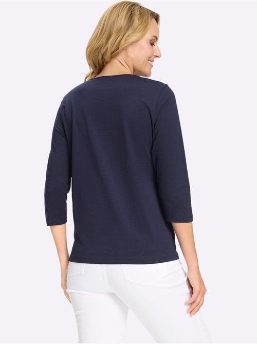 T-shirt à Manches 3/4 Motif Chat Amusant - Taille Standard - Moda Vilona - Kiabi T-shirt à Manches 3/4 Motif Chat Amusant - Taille Standard - Moda Vilona - Kiabi
