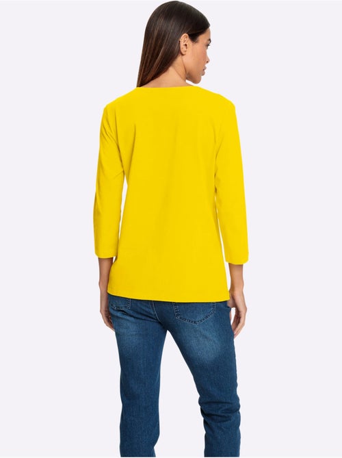 T-shirt à Manches 3/4 Petites Pierres Brillantes Fantaisie - Taille Standard - Helline - Kiabi T-shirt à Manches 3/4 Petites Pierres Brillantes Fantaisie - Taille Standard - Helline - Kiabi