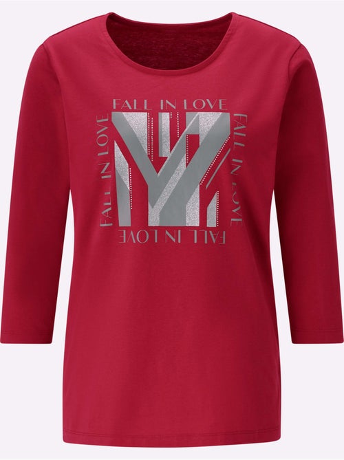 T-shirt à manches 3/4 pierres ornementales brillantes - taille standard - moda vilona - Kiabi T-shirt à manches 3/4 pierres ornementales brillantes - taille standard - moda vilona - Kiabi