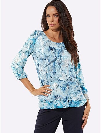 T-shirt à Manches 3/4 Polyester Recyclé - Taille Standard - helline