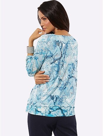 T-shirt à Manches 3/4 Polyester Recyclé - Taille Standard - helline