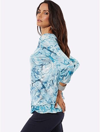 T-shirt à Manches 3/4 Polyester Recyclé - Taille Standard - helline