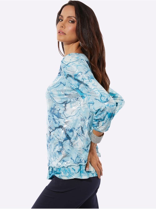 T-shirt à Manches 3/4 Polyester Recyclé - Taille Standard - Helline - Kiabi