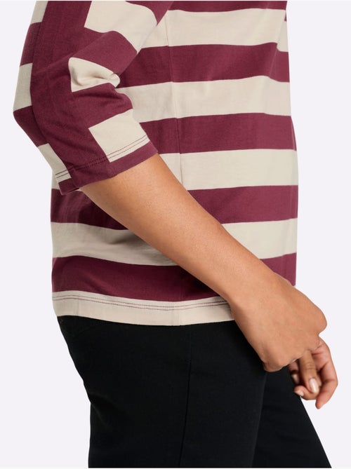 T-shirt à Manches 3/4 Pur Coton - Taille Standard - Moda Vilona - Kiabi T-shirt à Manches 3/4 Pur Coton - Taille Standard - Moda Vilona - Kiabi