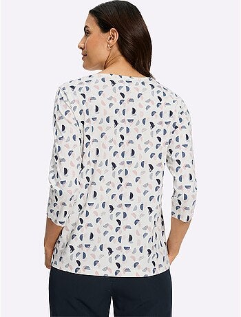 T-shirt à manches 3/4 pur coton - taille standard - witt