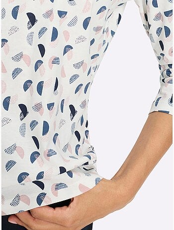 T-shirt à manches 3/4 pur coton - taille standard - witt