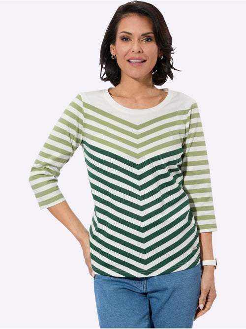 T-shirt à manches 3/4 pur coton - taille standard - witt - Kiabi T-shirt à manches 3/4 pur coton - taille standard - witt - Kiabi
