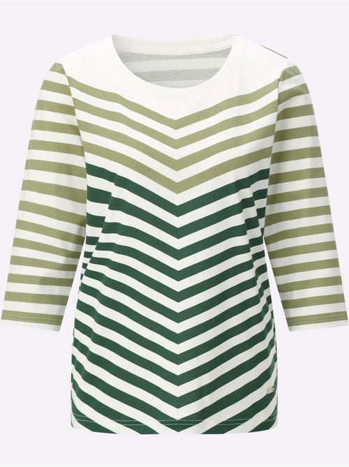 T-shirt à manches 3/4 pur coton - taille standard - witt - Kiabi T-shirt à manches 3/4 pur coton - taille standard - witt - Kiabi