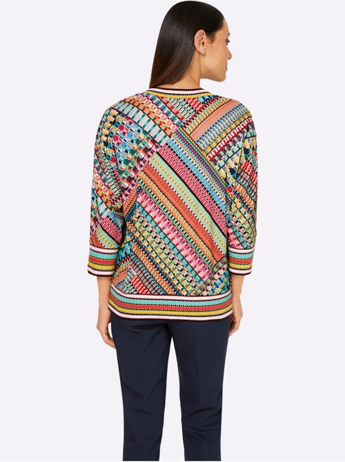 T-shirt à Manches 3/4 Qualité Douce Et Fluide - Taille Standard - helline - Kiabi