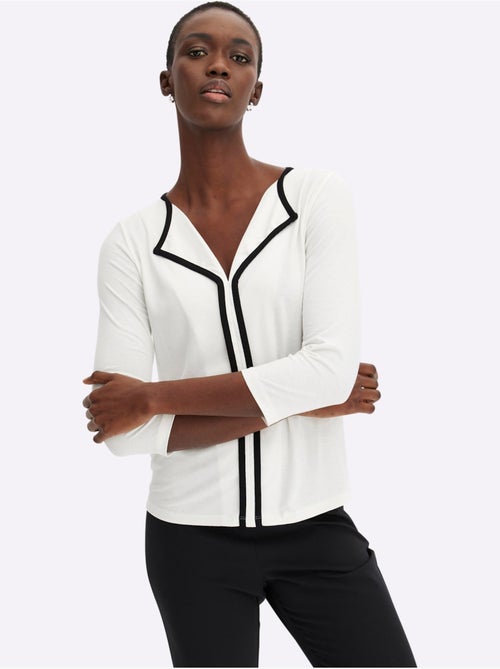 T-shirt à Manches 3/4 Qualité Viscose Douce - Taille Standard - Witt - Kiabi