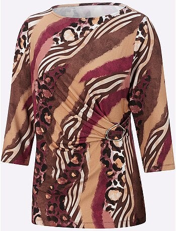 T-shirt à manches 3/4 superposition moderne - taille standard - helline