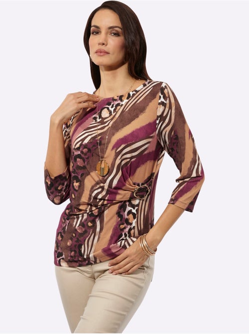 T-shirt à Manches 3/4 Superposition Moderne - Taille Standard - Helline - Kiabi T-shirt à Manches 3/4 Superposition Moderne - Taille Standard - Helline - Kiabi