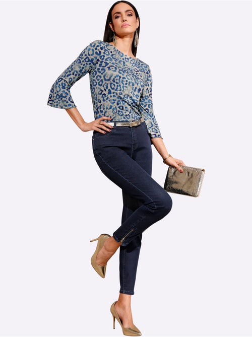 T-shirt à manches 3/4 viscose - taille standard - helline - Kiabi