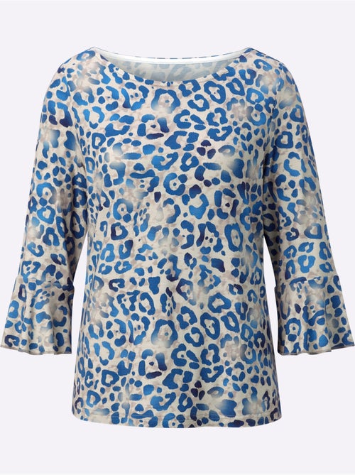 T-shirt à manches 3/4 viscose - taille standard - helline - Kiabi