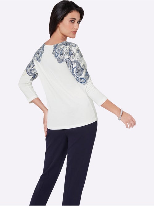 T-shirt à Manches 3/4 Viscose - Taille Standard - Helline - Kiabi