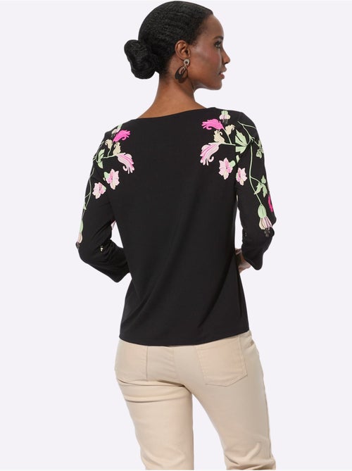 T-shirt à Manches 3/4 Viscose - Taille Standard - Helline - Kiabi