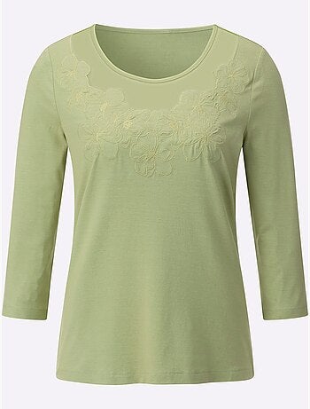 T-shirt à Manches 3/4 Viscose - Taille Standard - helline