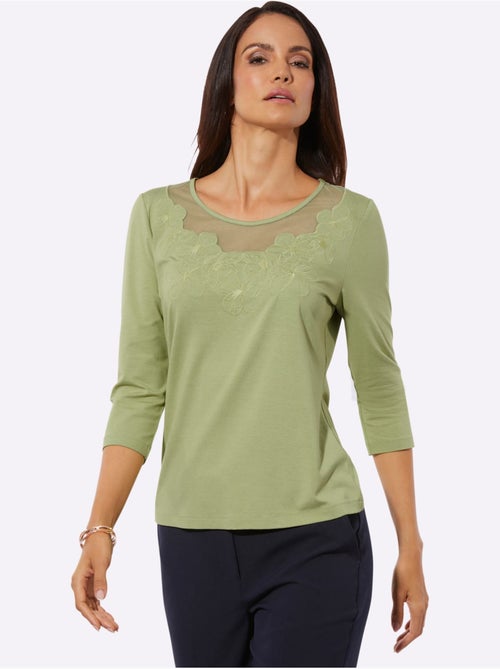 T-shirt à Manches 3/4 Viscose - Taille Standard - helline - Kiabi