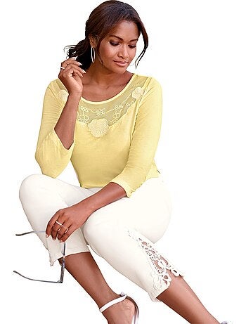 T-shirt à Manches 3/4 Viscose Douce Et Fluide - Taille Standard - Witt