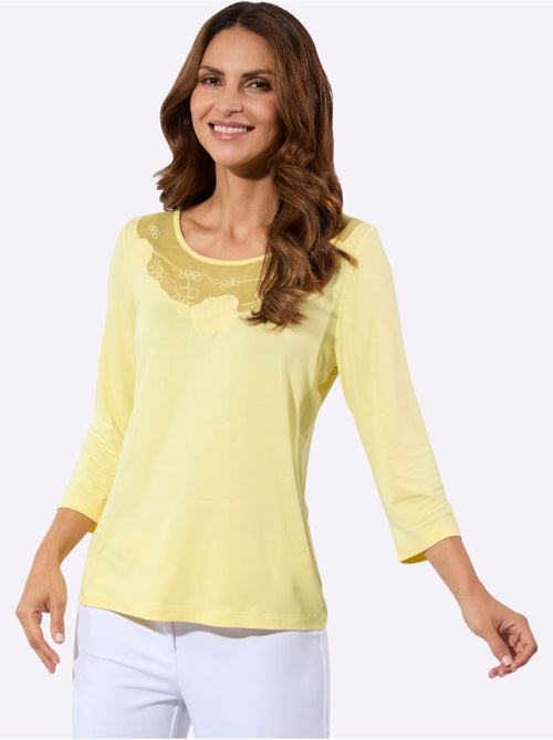 T-shirt à Manches 3/4 Viscose Douce Et Fluide - Taille Standard - Witt - Kiabi