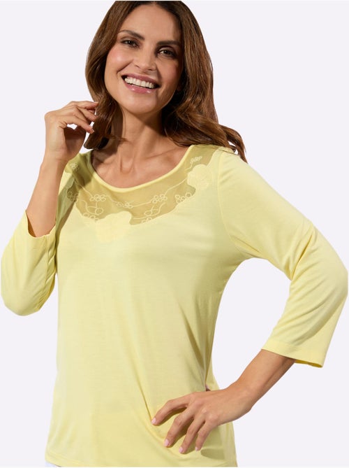 T-shirt à Manches 3/4 Viscose Douce Et Fluide - Taille Standard - Witt - Kiabi