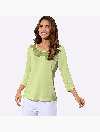 T-shirt à Manches 3/4 Viscose Douce Et Fluide - Taille Standard - Witt